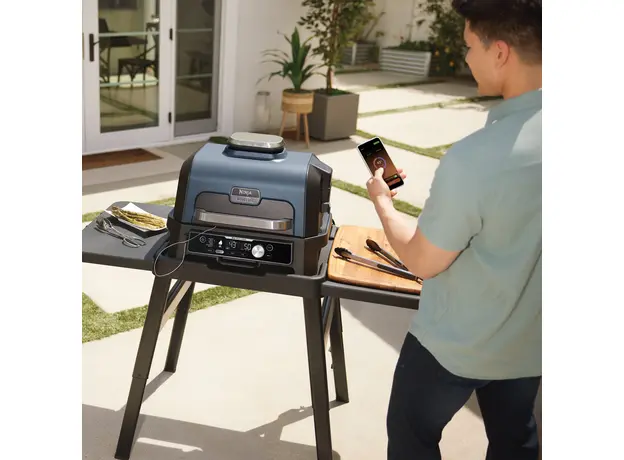 Гриль кухонный Ninja Woodfire Pro Connect XL Electric BBQ Grill & Smoker OG901 синий - изображение 27