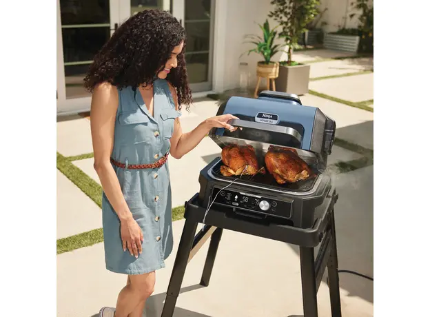 Гриль кухонный Ninja Woodfire Pro Connect XL Electric BBQ Grill & Smoker OG901 синий - изображение 21