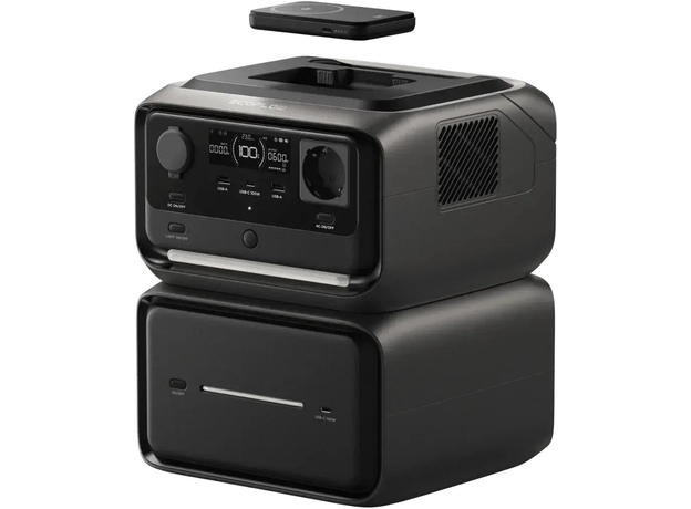 Зарядная станция EcoFlow RIVER 3 Max Plus Wireless / 600 Вт / 858 Вт⋅ч / LiFePO4 (EFRIVER3MP-Wireless-EU-CBOX) - изображение 3