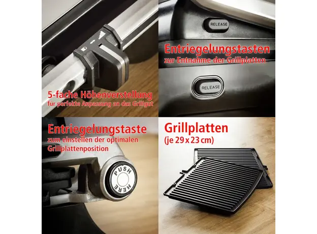 Контактный гриль (прижимной) Rommelsbacher KG 2020 - изображение 11