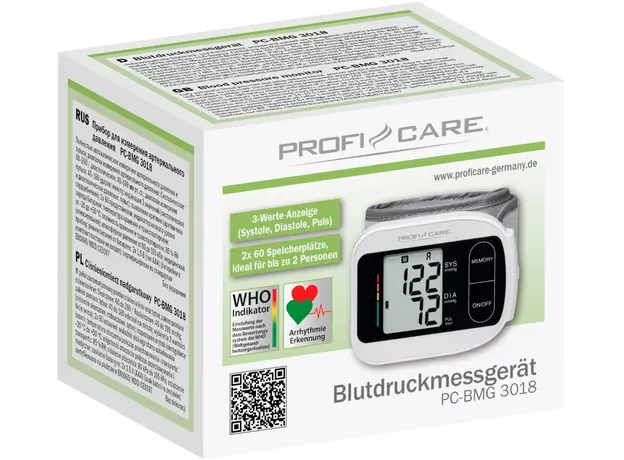 Тонометр автоматический  Profi Care PC-BMG 3018 для измерения артериального давления на запястье - изображение 5