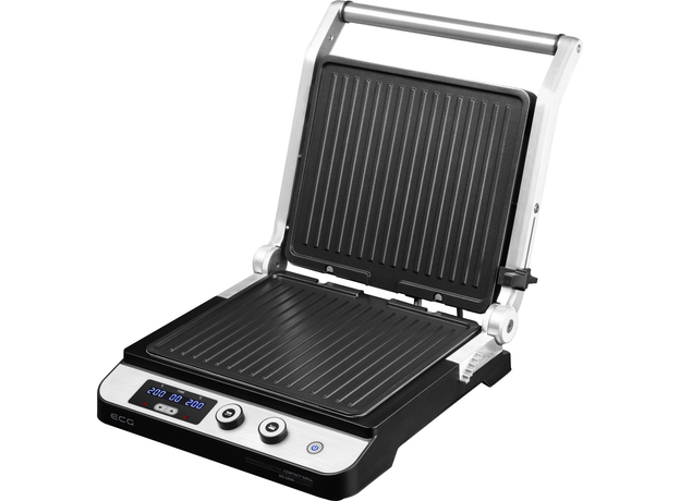 Контактный гриль (прижимной) ECG KG 1000 Gourmet нержавейка - изображение 2