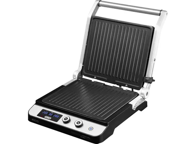 Контактный гриль (прижимной) ECG KG 1000 Gourmet нержавейка - изображение 2