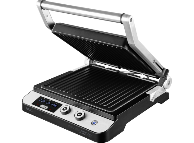 Контактный гриль (прижимной) ECG KG 1000 Gourmet нержавейка - изображение 3