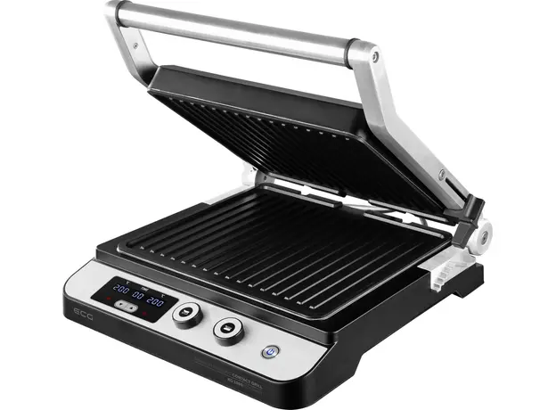 Контактный гриль (прижимной) ECG KG 1000 Gourmet нержавейка - изображение 3
