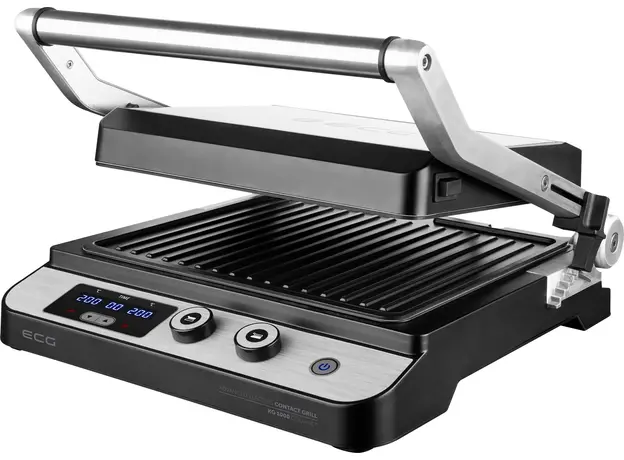 Контактный гриль (прижимной) ECG KG 1000 Gourmet нержавейка - изображение 4