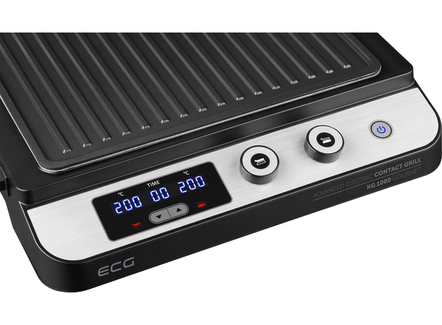 Контактный гриль (прижимной) ECG KG 1000 Gourmet нержавейка - изображение 9