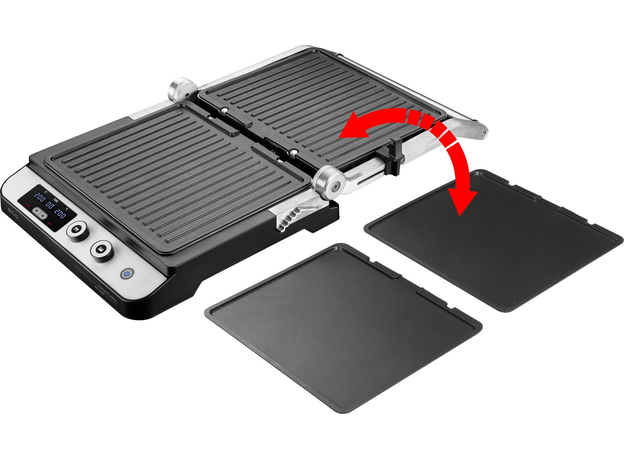 Контактный гриль (прижимной) ECG KG 1000 Gourmet нержавейка - изображение 12