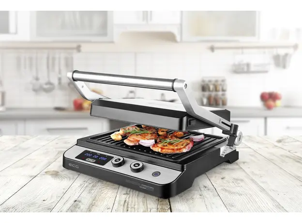 Контактный гриль (прижимной) ECG KG 1000 Gourmet нержавейка - изображение 15
