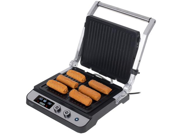 Контактный гриль (прижимной) Adler AD 3059 Stainless steel Black (5903887807937) - изображение 8