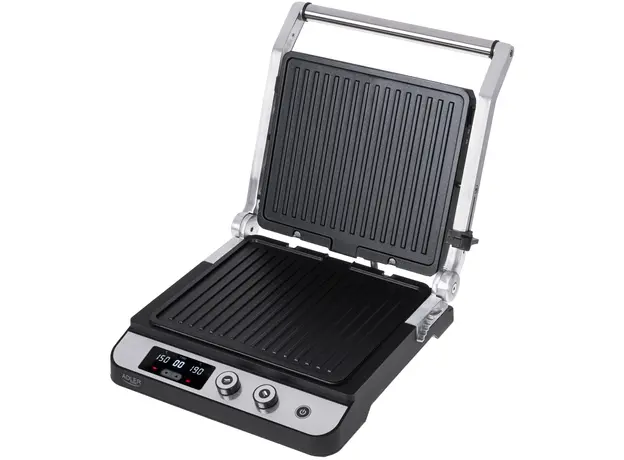 Контактный гриль (прижимной) Adler AD 3059 Stainless steel Black (5903887807937) - изображение 3