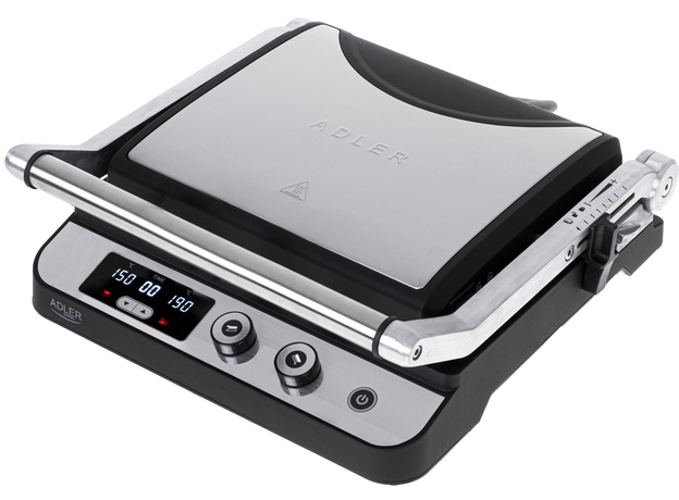 Контактный гриль (прижимной) Adler AD 3059 Stainless steel Black (5903887807937) - изображение 5