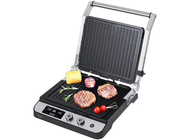Контактный гриль (прижимной) Adler AD 3059 Stainless steel Black (5903887807937) - изображение 17