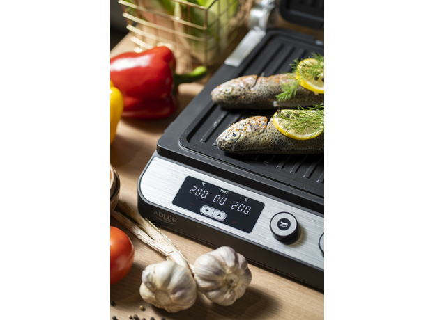 Контактный гриль (прижимной) Adler AD 3059 Stainless steel Black (5903887807937) - изображение 19
