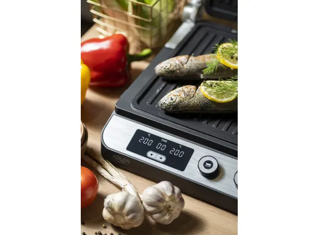 Контактный гриль (прижимной) Adler AD 3059 Stainless steel Black (5903887807937) - изображение 19