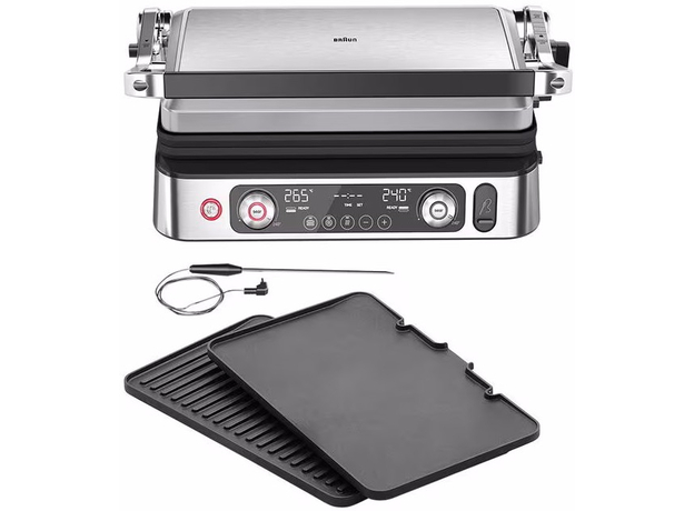 Контактный гриль (прижимной) Braun MultiGrill 9 Pro Contact grill CG 9160 нержавейка - изображение 2