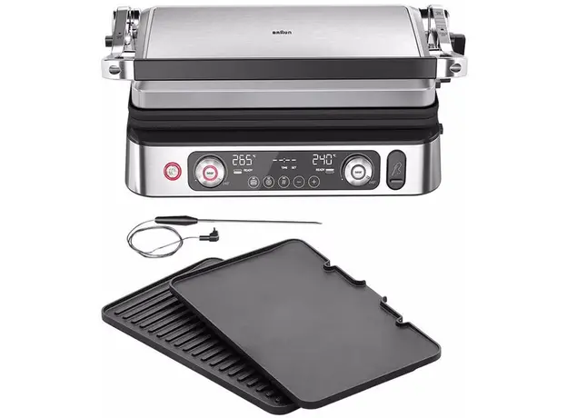 Контактный гриль (прижимной) Braun MultiGrill 9 Pro Contact grill CG 9160 нержавейка - изображение 2