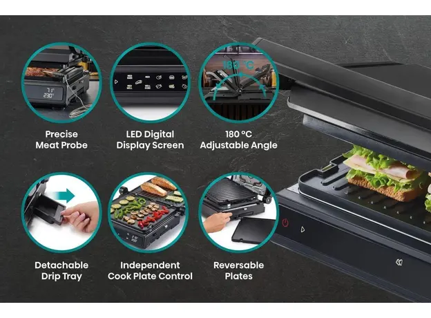 Контактный гриль (прижимной) HISENSE HCG1600DBT - изображение 37