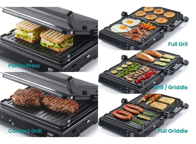 Контактный гриль (прижимной) HISENSE HCG1600DBT - изображение 39