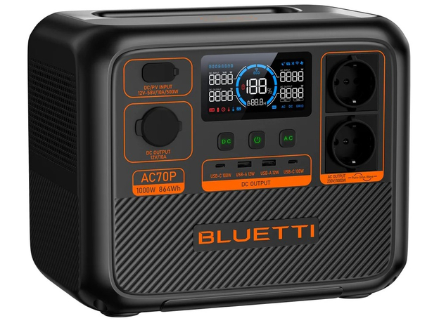 Зарядная станция Bluetti AC70P / 1000 Вт / 864 Вт⋅ч / LiFePO4 (PB931378) - изображение 3