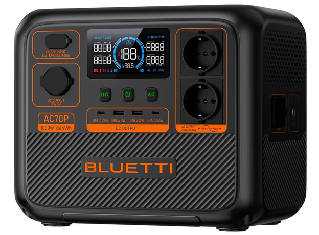 Зарядная станция Bluetti AC70P / 1000 Вт / 864 Вт⋅ч / LiFePO4 (PB931378) - изображение 4