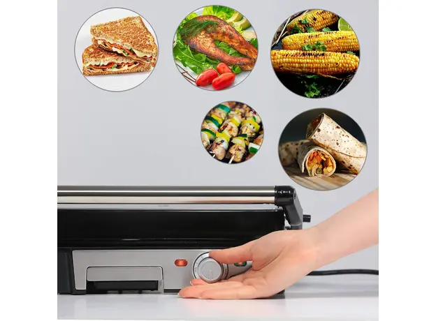 Контактный гриль (прижимной) Sogo SAN-SS-7131 нержавейка - изображение 6