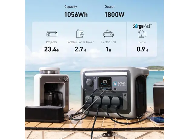 Зарядная станция Anker Solix C1000X / 1800 Вт / 1056 Вт⋅ч / LiFePO4 (A1761311) - изображение 12