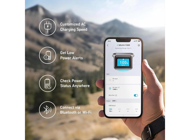 Зарядная станция Anker Solix C1000X / 1800 Вт / 1056 Вт⋅ч / LiFePO4 (A1761311) - изображение 13