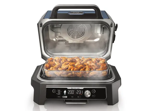 Гриль кухонный Ninja Woodfire Pro Connect XL Electric BBQ Grill & Smoker OG901 синий - изображение 2