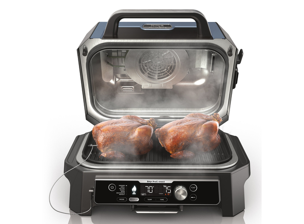 Гриль кухонный Ninja Woodfire Pro Connect XL Electric BBQ Grill & Smoker OG901 синий - изображение 3