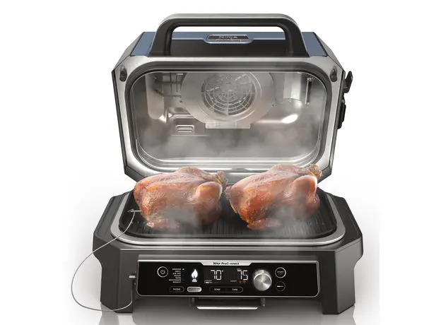 Гриль кухонный Ninja Woodfire Pro Connect XL Electric BBQ Grill & Smoker OG901 синий - изображение 3