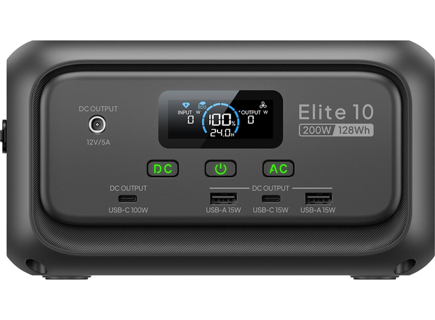 Зарядная станция Bluetti Elite 10 / 200 Вт / 128 Вт⋅ч / LiFePO4 (P-EL10-EU-GY-BL-010) 