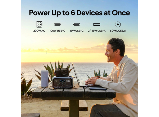 Зарядная станция Bluetti Elite 10 / 200 Вт / 128 Вт⋅ч / LiFePO4 (P-EL10-EU-GY-BL-010) - изображение 13