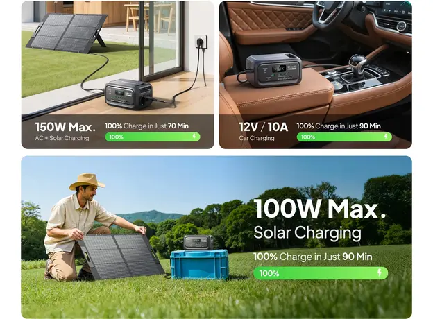 Зарядная станция Bluetti Elite 10 / 200 Вт / 128 Вт⋅ч / LiFePO4 (P-EL10-EU-GY-BL-010) - изображение 15