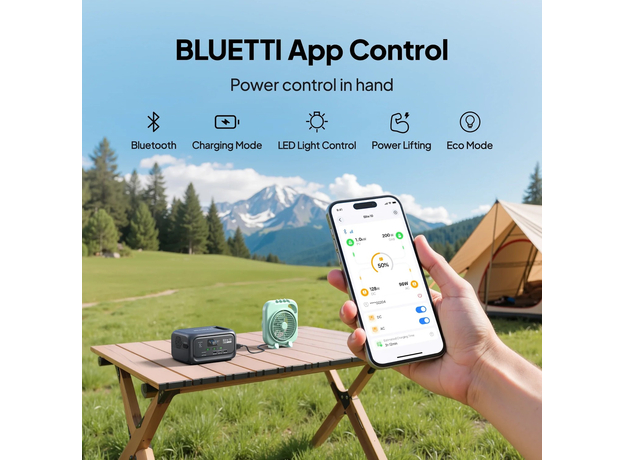 Зарядная станция Bluetti Elite 10 / 200 Вт / 128 Вт⋅ч / LiFePO4 (P-EL10-EU-GY-BL-010) - изображение 17