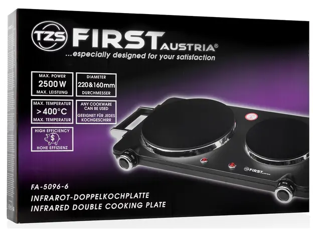 Настольная плита электрическая FIRST FA-5096-6 двухконфорочная - изображение 8
