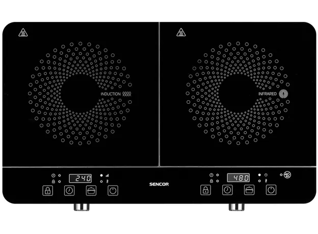Плита настольная индукционная Sencor SCP4001BK двухконфорочная 