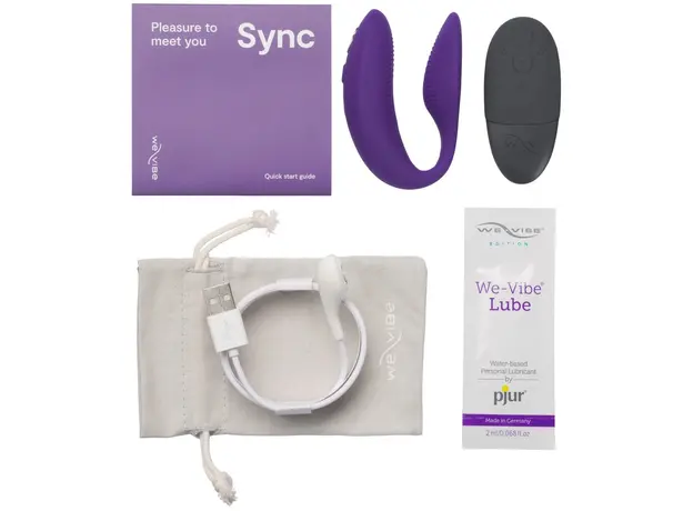 Вибратор для пар We-Vibe Sync 2 Purple с управлением через приложение, Цвет: Фиолетовый - изображение 18