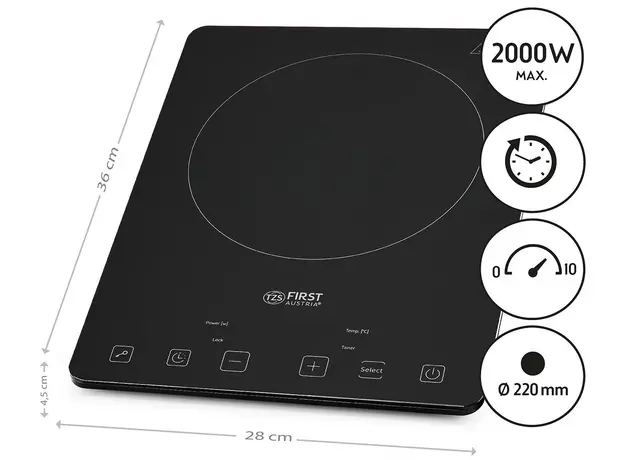 Настольная плита электрическая First Austria FA-5095-2 Black - изображение 8