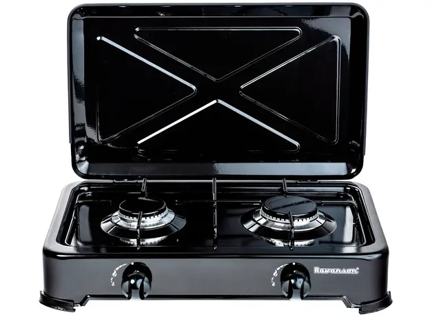 Настольная плита газовая Ravanson K-02TB двухконфорочная 
