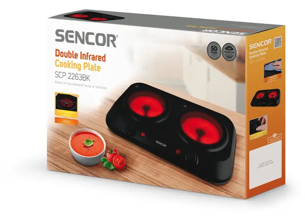 Плита настольная электрическая Sencor SCP2263BK Hi - Light черная - изображение 10