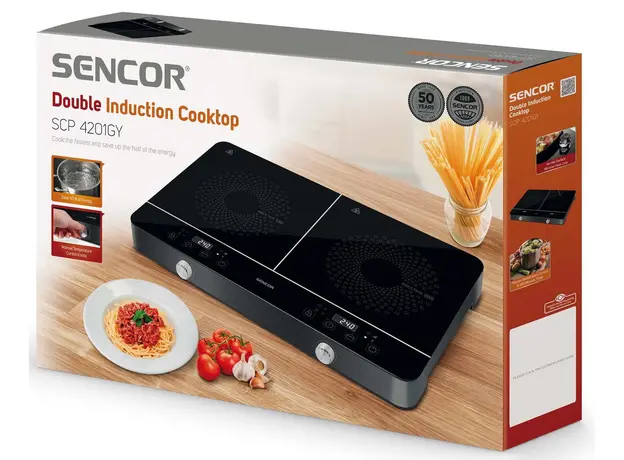 Настольная плита электрическая Sencor SCP 4201GY двухконфорочная - изображение 12