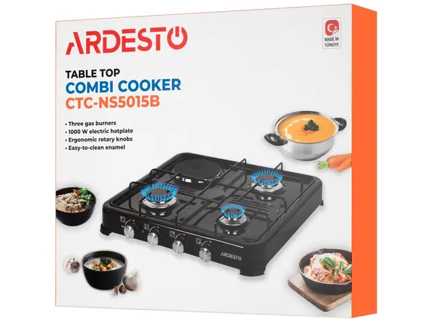 Настольная плита комбинированная ARDESTO CTC-NS5015B четырехконфорочная - изображение 7