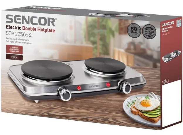 Настольная плита электрическая Sencor SCP2256SS двухконфорочная - изображение 10