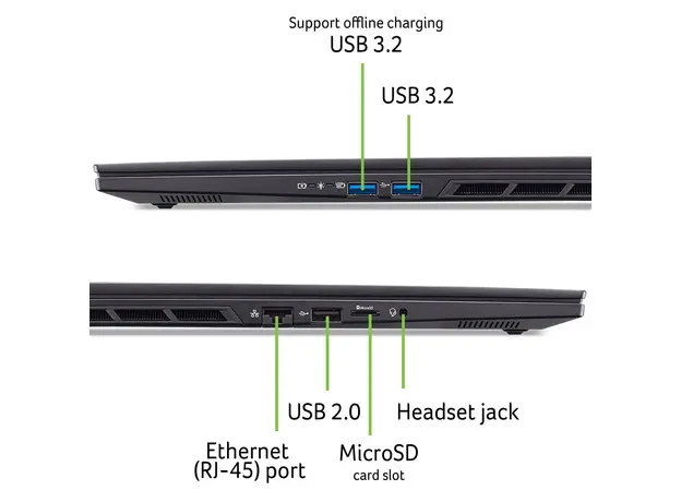 Ноутбук Acer Nitro 16S AI AN16S-61 [AN16S-61-R5C5] (NH.QXVEU.003) Obsidian Black - изображение 11