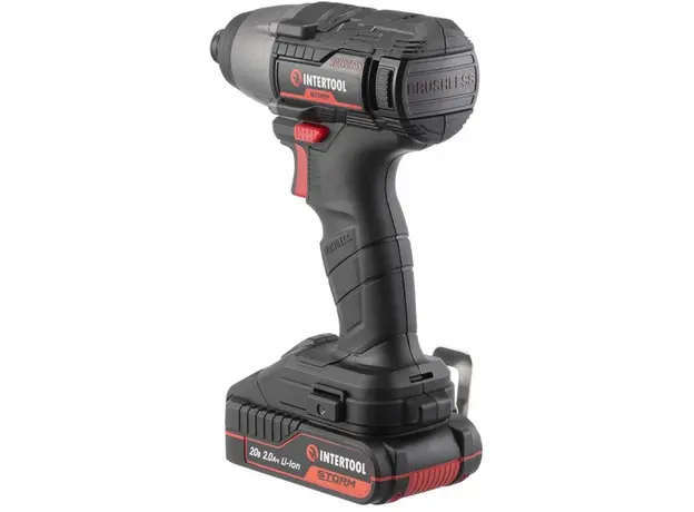 Шуруповерт ударный аккумуляторный Intertool с бесщеточным двигателем 20 В (WT-0362) - изображение 3
