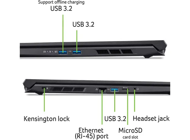 Игровой ноутбук Acer Nitro V 16 ANV16-42 [ANV16-42-R5L0] (NH.U1GEU.003) Shale Black - изображение 11