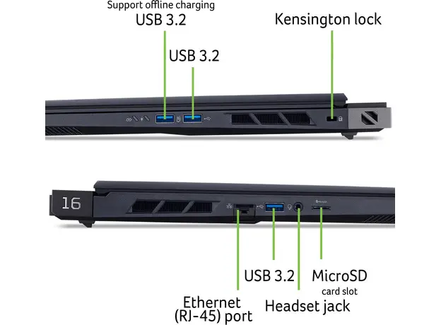 Игровой ноутбук Acer PRedator Helios 16 AI PH16-73 [PH16-73-97CY] (NH.QW0EU.002) Abyssal Black - изображение 12