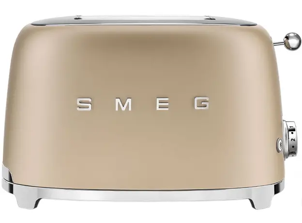 Тостер Smeg TSF01CHMEU, Страна регистрации бренда: Италия, Страна производитель: Китай, Доминирующий цвет: Золотистый 