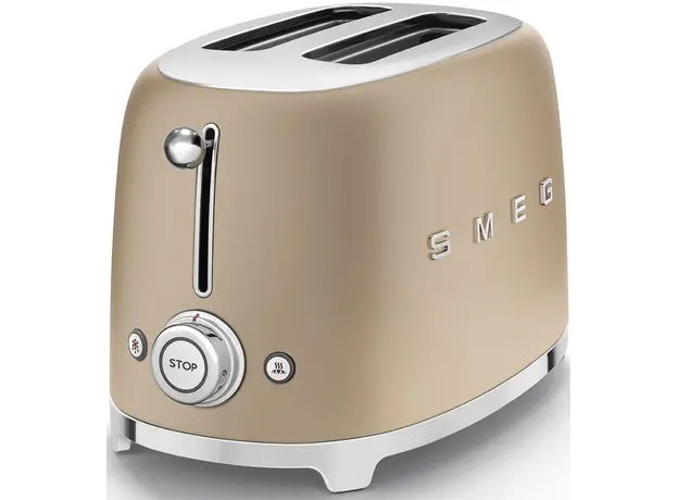 Тостер Smeg TSF01CHMEU, Страна регистрации бренда: Италия, Страна производитель: Китай, Доминирующий цвет: Золотистый - изображение 3